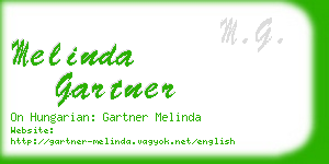 melinda gartner business card